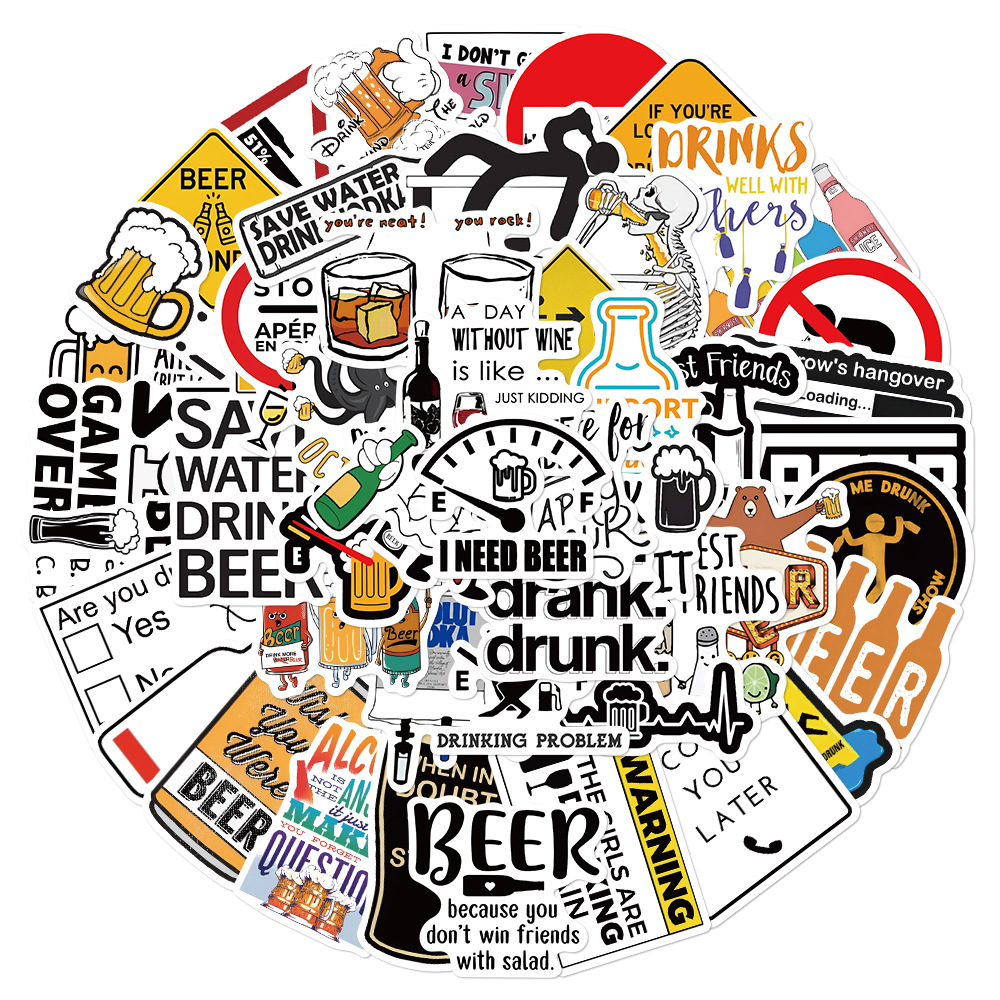 10/30/52PCS Funny Alcoholism V - Wine Beer Fridge 评论和价格