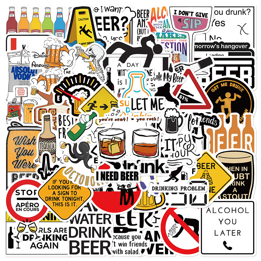 10/30/52PCS Funny Alcoholism V - Wine Beer Fridge 评论和价格