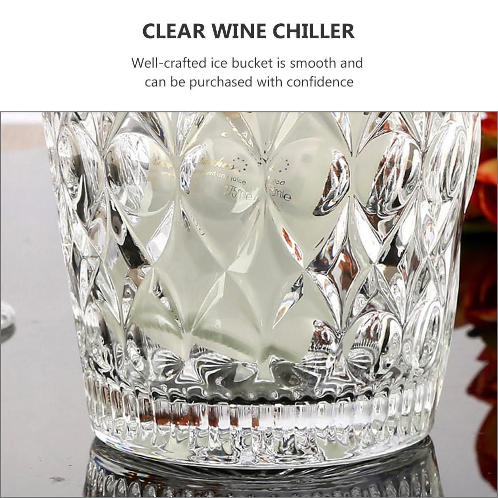 Glass Ice Bucket Clear Premium - Wine Beer Restaurant 评论和价格