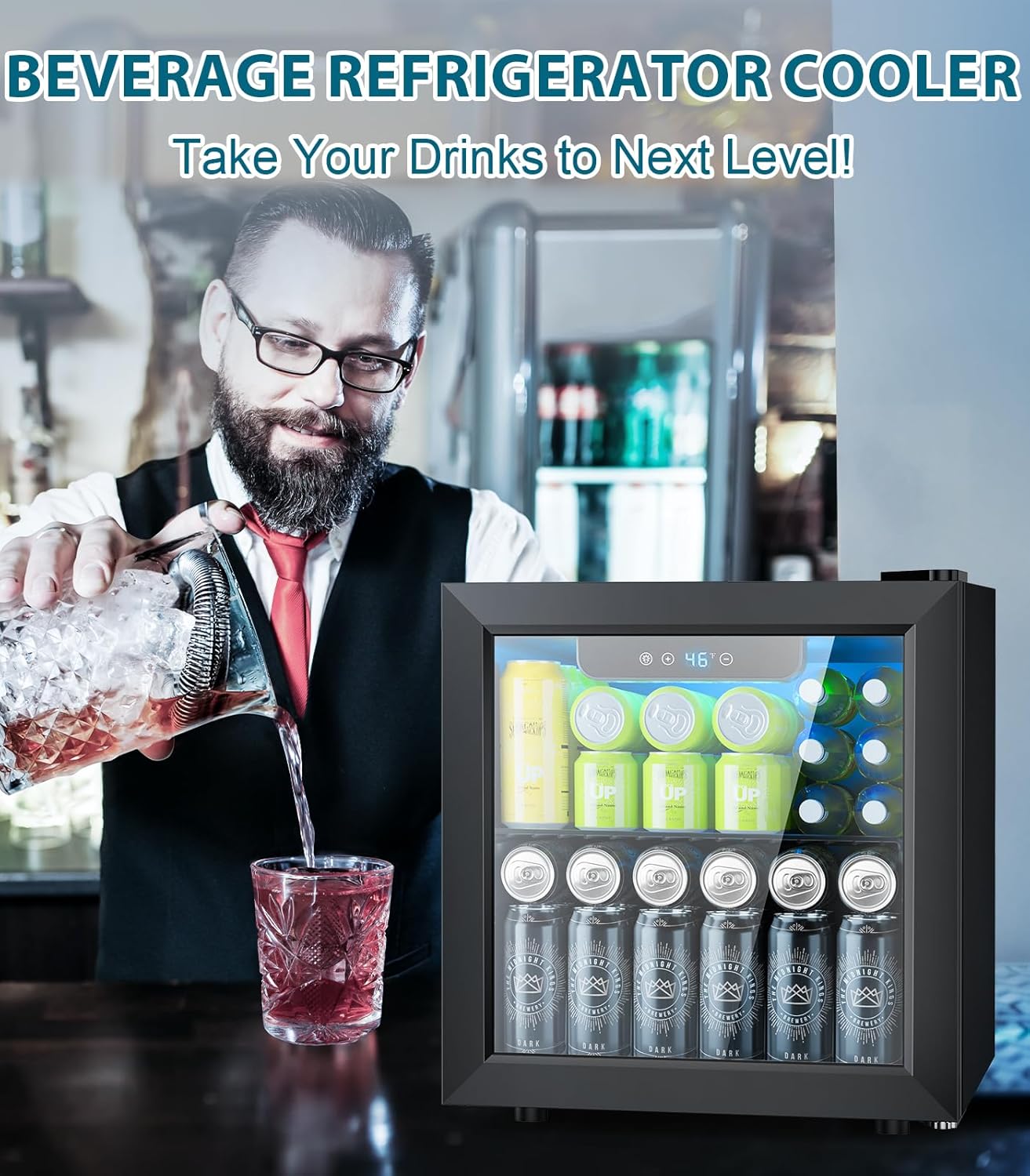 50 Cans Beverage Refrigerator  - Wine Beer Mini Fridge 评论和价格