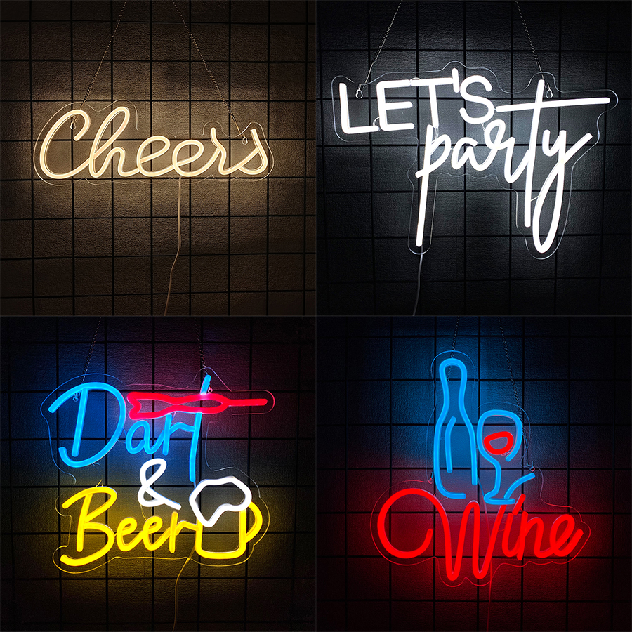Dart Beer Led Neon Sign, Red W - Wine Beer Restaurant 评论和价格