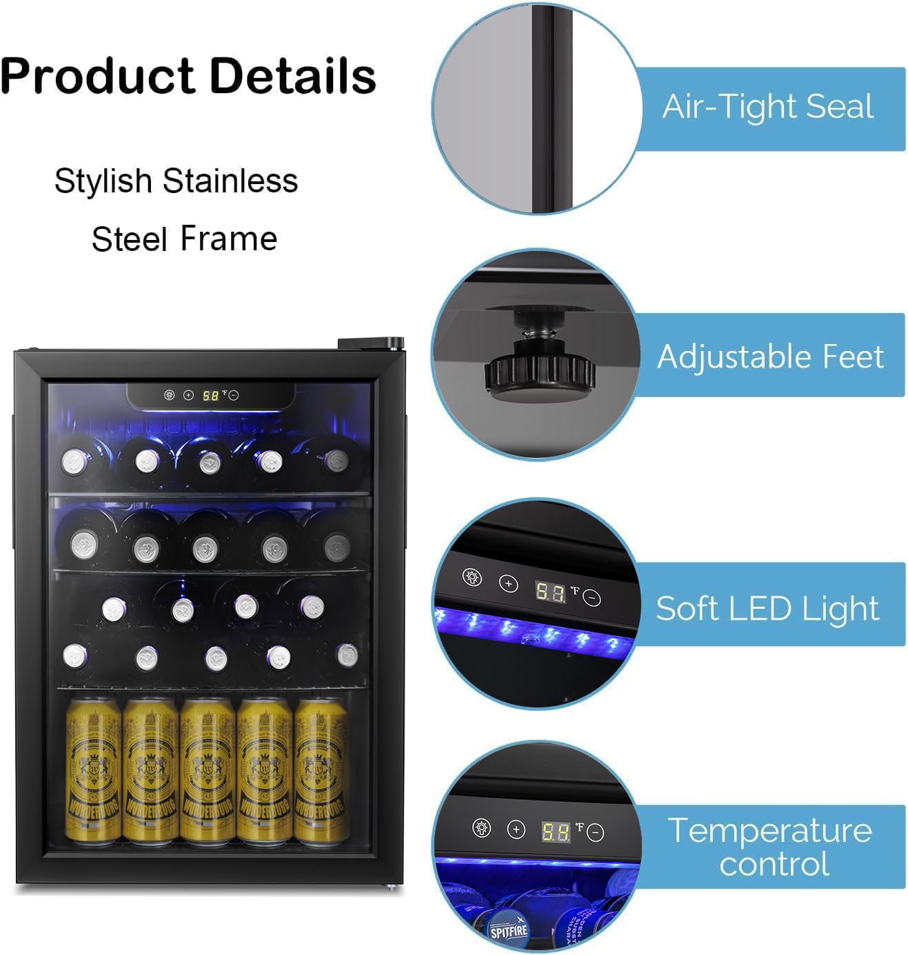 16 Bottle Wine Cooler/Cabinet  - Wine Beer Fridge Small 评论和价格