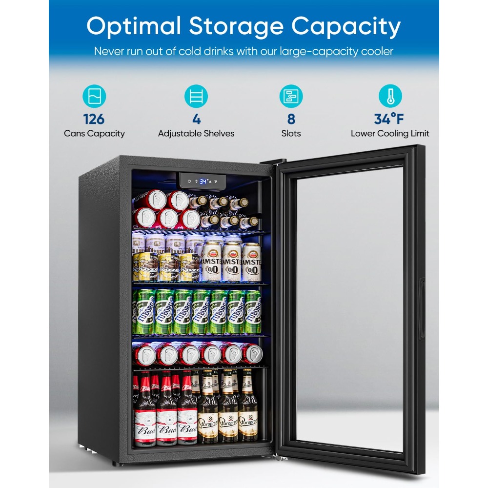 3.2 Cu.Ft Compact Beverage Fri - Wine Beer Fridge Small 评论和价格