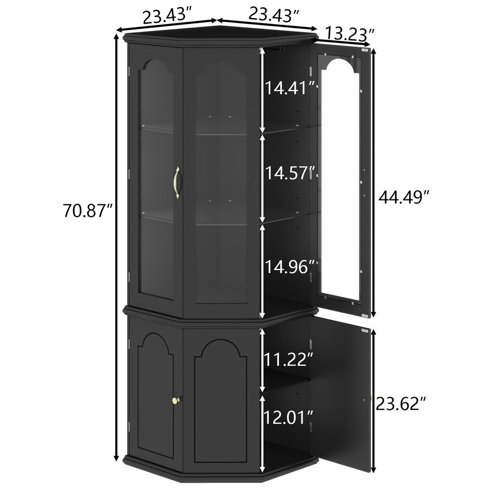 Corner Bar Cabinet w LED Light - Wine & Beer Guayaquil 评论和价格